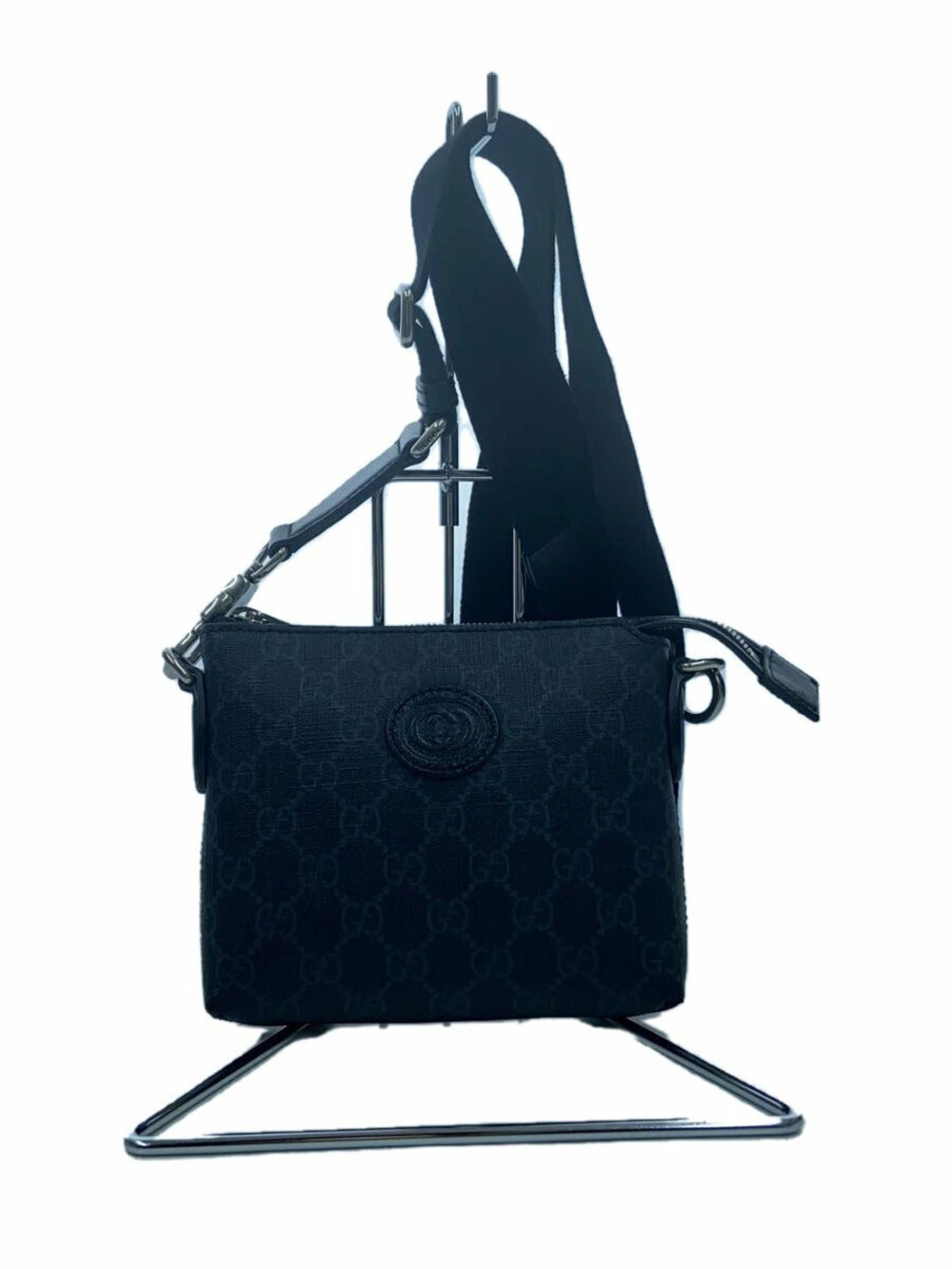 Gucci Shoulder Bag GG Supreme Interlocking G Black All over
